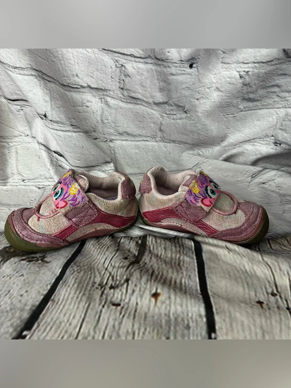 VTG Y2K Abby Cadabby Sesame Street Baby Stride Rite Pink Sneaker Shoes Size 4